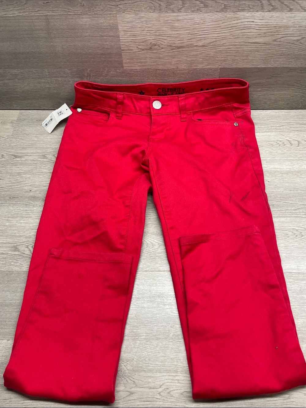 Celebrity Pink Bright Red Cropped Jeans C8